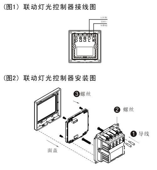 E度空間聯(lián)動可調(diào)光開關(guān)接線安裝圖